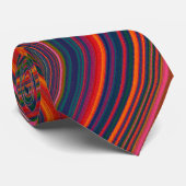 Cravate Arc-en-ciel coloré Wavy Abstraction (Roulé)