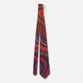 Cravate Arc-en-ciel coloré Wavy Abstraction (Dos)