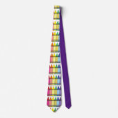 Cravate Arc-en-ciel Crayons Artiste Fournitures d'art Prof (Devant)