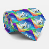 Cravate Arc-en-ciel de licorne (Roulé)