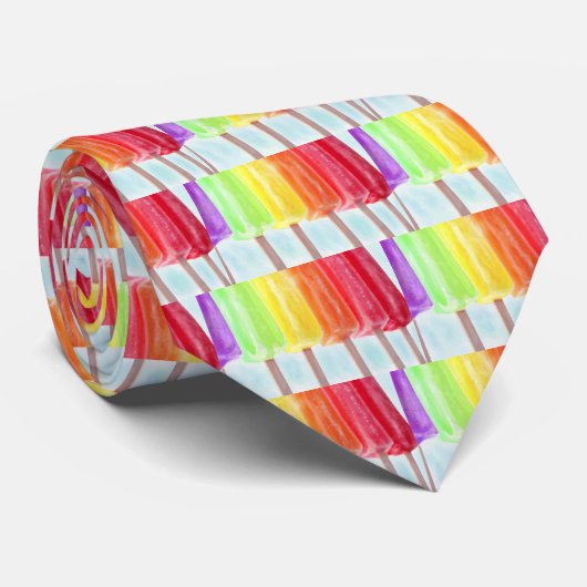 Cravate arc-en-ciel de popsicle (Roulé)