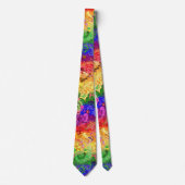 Cravate Arc-en-ciel Dragon Damask - Couleurs Gay pride (Devant)