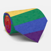 Cravate Arc-en-ciel et Motif Abstrait (Roulé)