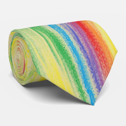 Cravate Arc-en-ciel explosif (Roulé)