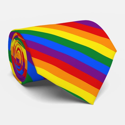 CRAVATE arc-en-ciel LGBT PRIDE (Roulé)