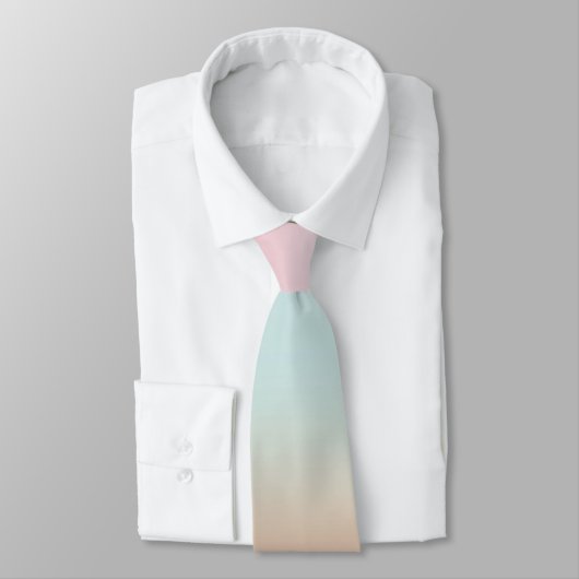Cravate Arc-en-ciel Ombre rose bleu jaune (Attaché)