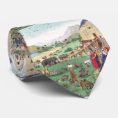 Cravate Arche de Noé avec des animaux (Roulé)