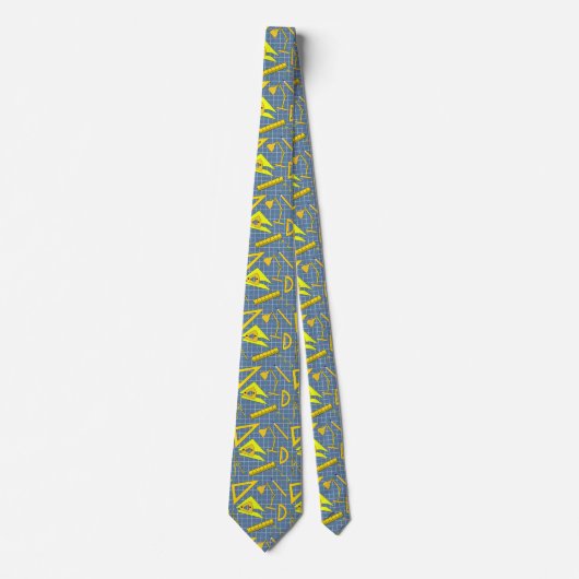 Cravate Architect Design Tools Occupation Motif Bleu (Devant)