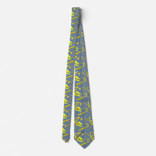 Cravate Architect Design Tools Occupation Motif Bleu (Dos)