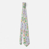 Cravate Architectural Blueprint Pattern Men's Neck Tie (Dos)