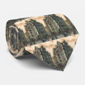 Cravate Architecture vintage Queens Hotel Leicester Carré (Roulé)