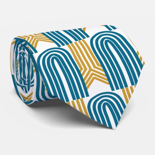 Cravate Arcs Art déco (Roulé)