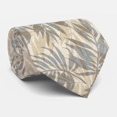 Cravate Areca Palms Hawaiian Tropical Vintage Neutral (Roulé)