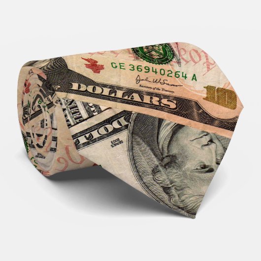 Cravate Argent ! Argent ! Argent ! (Roulé)