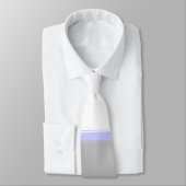 Cravate Argent blanc et bigorneau Horizontal-Rayés (Attaché)