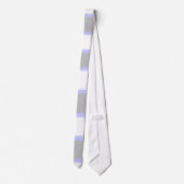 Cravate Argent blanc et bigorneau Horizontal-Rayés (Dos)