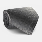 Cravate Argent de Digitals et conception ionique romaine (Roulé)