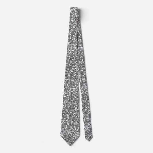 Cravate Argent Étincelles Faux Parties scintillant Fancy L (Devant)