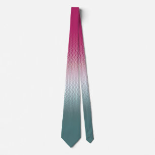 Cravate Argent magenta bouché Turquoise