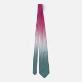 Cravate Argent magenta bouché Turquoise (Dos)