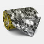 Cravate Argent or brillant foncé parties scintillant ombre (Roulé)