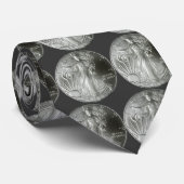 Cravate argentée d'Eagle d'Américain (Roulé)