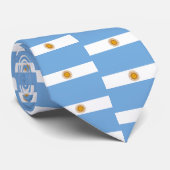 Cravate Argentine Drapeau du monde Football Motif bleu (Roulé)