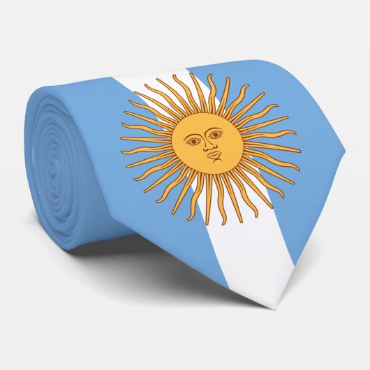 Cravate Argentine, Sol de Mayo & Argentine Drapeau / affai (Roulé)