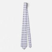 Cravate Argyle en bleu hiver vif (Devant)