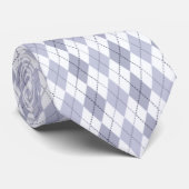 Cravate Argyle en bleu hiver vif (Roulé)