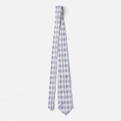 Cravate Argyle en bleu hiver vif (Dos)