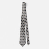 Cravate Argyle gris et noir (Devant)