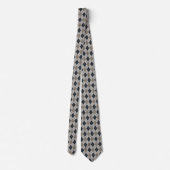 Cravate Argyle gris et noir (Dos)
