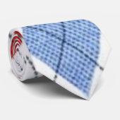 Cravate Argyle Red and Blue New Custom Trendy Modern Men's (Roulé)