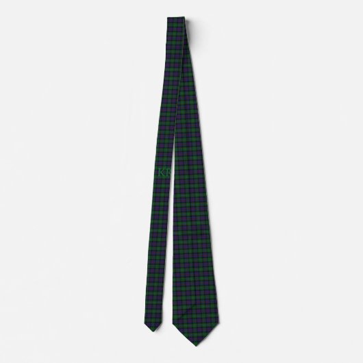 Cravate Argyll District Tartan avec monogramme / initiales (Dos)