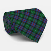 Cravate Argyll District Tartan bleu et vert plaid (Roulé)