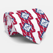 Cravate Arkansas patriotic state flag text (Roulé)