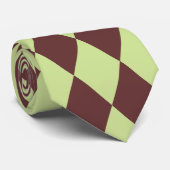 Cravate Arlequin Mint et Brown (Roulé)
