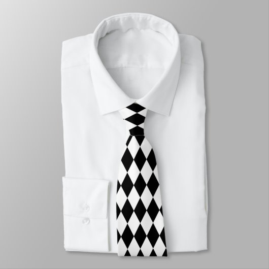 Cravate Arlequin noir (Attaché)