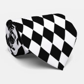 Cravate Arlequin noir (Roulé)