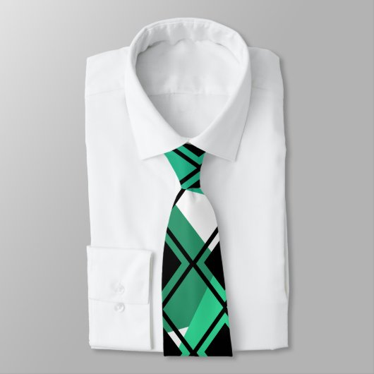 Cravate Arlequin Triangle Vert (Attaché)