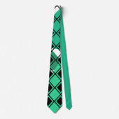 Cravate Arlequin Triangle Vert (Devant)