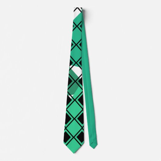Cravate Arlequin Triangle Vert (Devant)