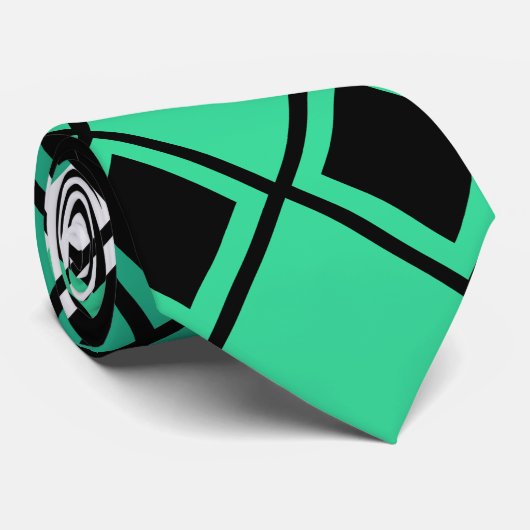 Cravate Arlequin Triangle Vert (Roulé)