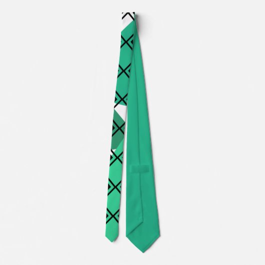 Cravate Arlequin Triangle Vert (Dos)