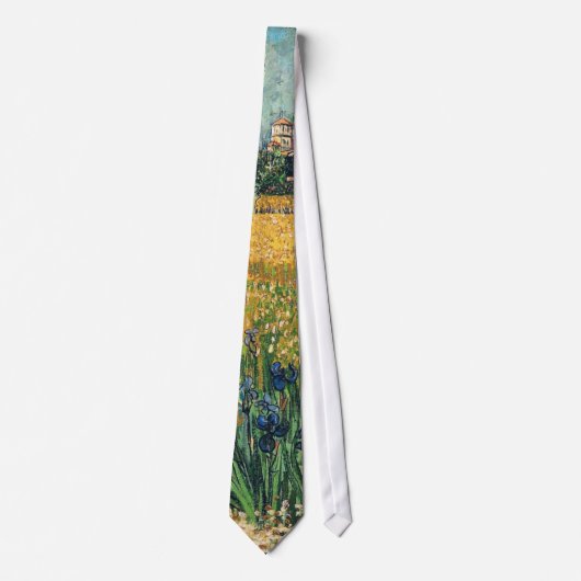 Cravate Arles avec Irises Van Gogh Art (Devant)