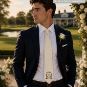 Cravate Armoiries de golf de mariage Initiales de couples
