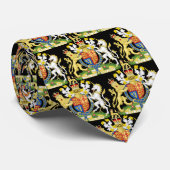 Cravate Armoiries du Royaume-Uni, drapeau britannique, noi (Roulé)