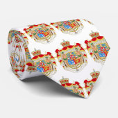 Cravate Armoiries royales vintages du Danemark (Roulé)