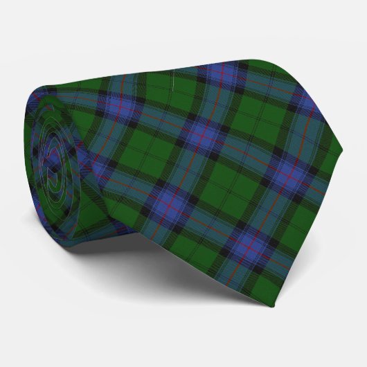 Cravate Armstrong Clan Tartan Scottish Plaid Motif (Roulé)